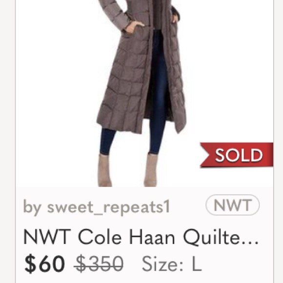 Cole Haan down quilted puffer winter coat - Picture 13 of 16